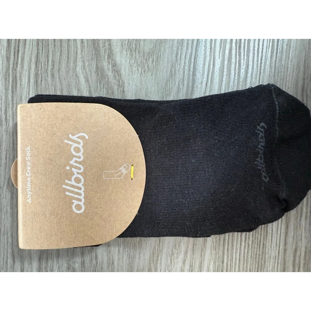 Women's Allbirds Black Anytime Crew Socks One Size